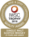 Single Malt Scotch Whisky 15 Years And Under Trophy 2018