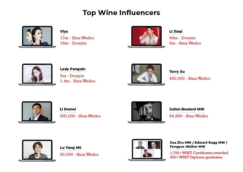 Top wine influencers in China